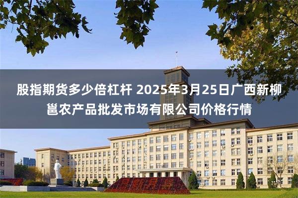 股指期货多少倍杠杆 2025年3月25日广西新柳邕农产品批发市场有限公司价格行情