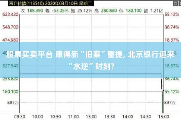 股票买卖平台 康得新“旧案”重提, 北京银行迎来“水逆”时刻?